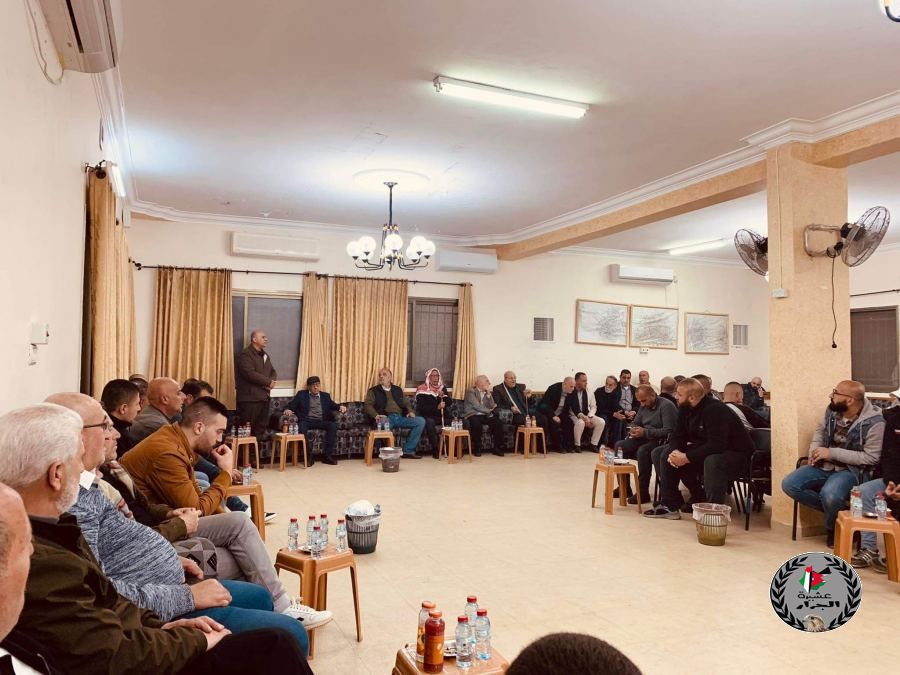 تهنئة ابناء العموم محمد مصطفى جرار و فراس مصطفى الحاج احمد بمناسبة فوزهم في انتخابات بلديتي جنين و عرابة في ديوان آل جرار - واد برقين